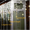 Instalatie LED tip franjuri 12m, de exterior, alba