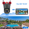 Camera de Supraveghere Tripla WIFI, 12MP, Exterior/Interior, Ultra HD, 5X zoom, Rotire, Leduri, Lumina, Comunicare Bidirectionala, Alarma, Senzor Miscare